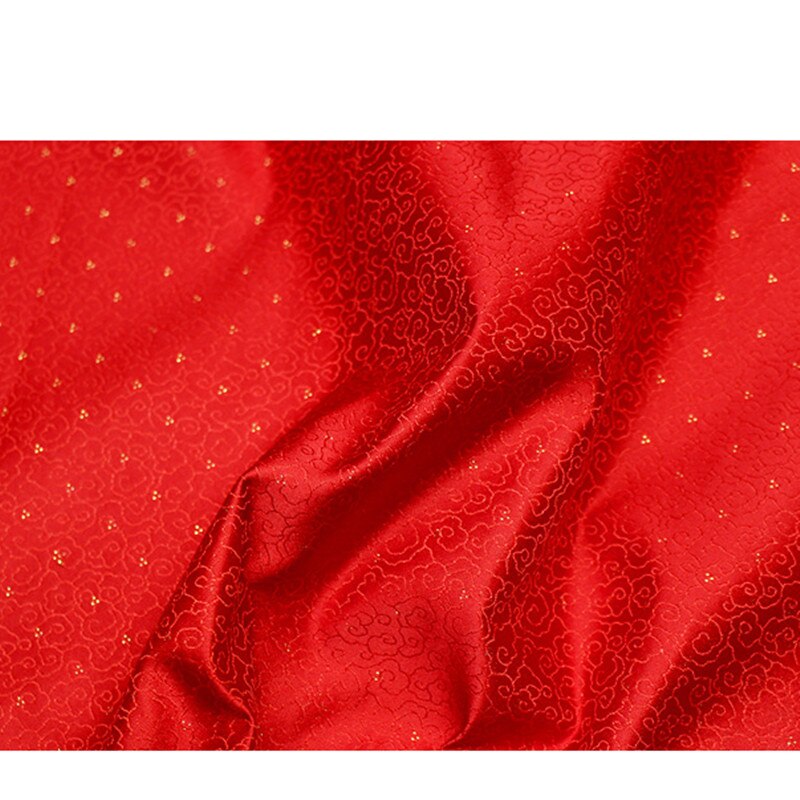 Cf544 1m rød / blå / sort sky skinnende jacquard brokade stof kinesisk brudekjole cheongsam silke stof pude diy sy stof