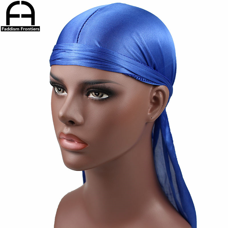 Perruques Turban en Satin Durag pour homme | Couvre-chef de motard, bandeau de luxe, chapeau Pirate, accessoires pour cheveux,