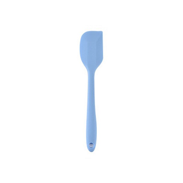 Spatule en Silicone résistant à la chaleur, antiadhésif, outil de pâtisserie, couteau à beurre, grattoir, outil de gâteau réutilisable, accessoires de cuisine: B-Light Blue