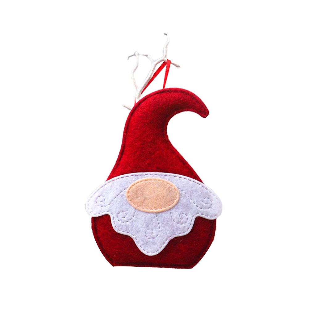 Cute Felt Snowman Santa Claus Christmas Tree Decorations Hanging Pendant Deer Craft Ornament Christmas Decorations Year: Red Santa