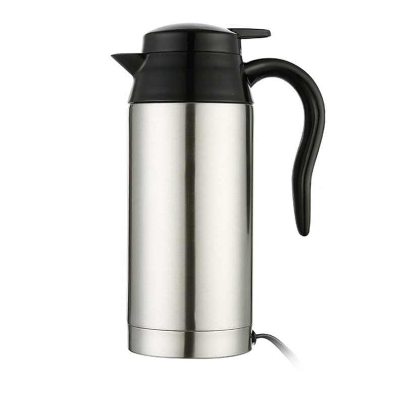 750ml 12/24V Zilver Huishoudelijke Auto Pot Boiler Universele Rvs Verwarming Mok Elektrische Reiswaterkoker