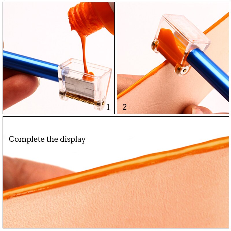 MIUSIE Leather Edge Oil Roller Pen Gluing Dye Pen Applicator Paint Roller Tool DIY Leather Painting Accessories Craft Tool