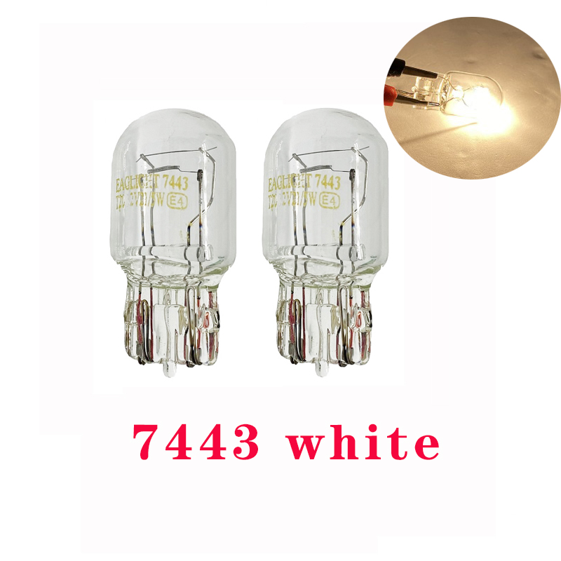 1/4/10pcs T20 7440 7443 WY21W W21W Halogen Bulbs 7443 W21/5W T20 Super Bright Backup Reversing Light For Car Signal Lamp 12V: DEEP BLUE / 3000K