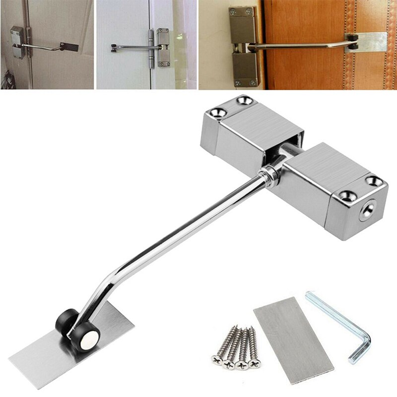 Stainless Steel Automatic Door Closer Auto Closing Door Closer Home Door Hardware Door Spring Adjustable Lock Large Door Closer