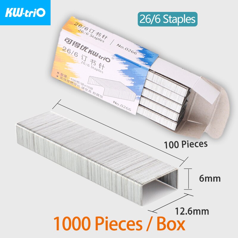 KW-triO Mini Stapler Lovely Portable Stapler Cute Candy Styling Stapler with Staple Remover Notebook Binding Office Supplies: Staples-0266-1 Box