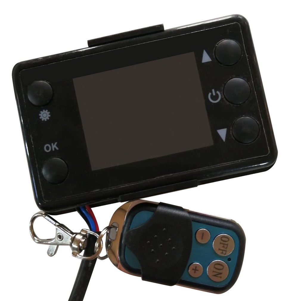 Universal 12V/24V LCD Monitor Switch+Remote Control Accessories For Car Track Diesels Air Heater Parking Heater Controller Kit: with remote cont