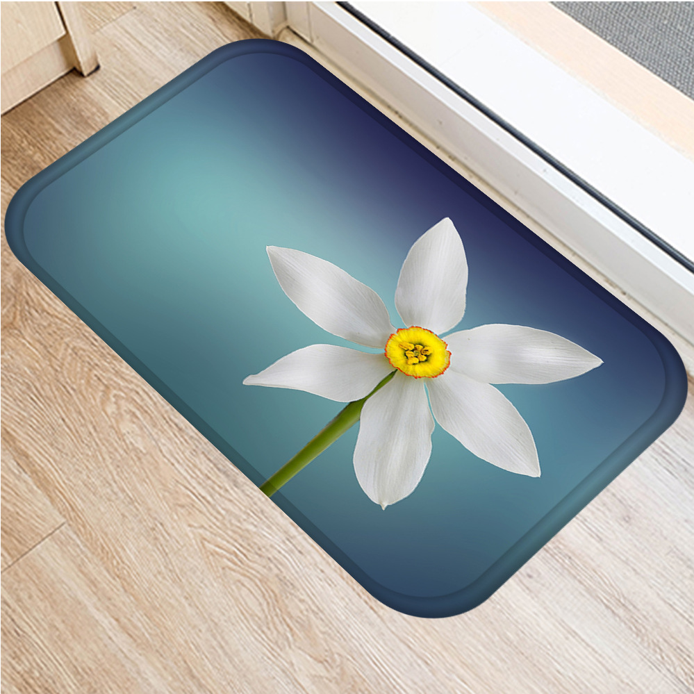 INS flower-paillasson antidérapant | Fleurs, sous vide, tapis de sol de cuisine, sol de bain, tapis d'entrée à la maison, tapis de prière pour enfants 40x60cm DD0026: 9