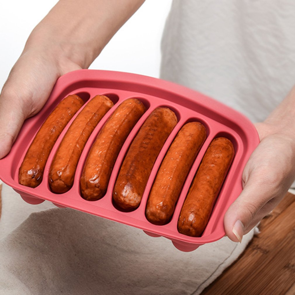 1 stk pølsefremstilling silikone form gør det selv håndlavet genanvendelig hund burger pølse køkken tilbehør form