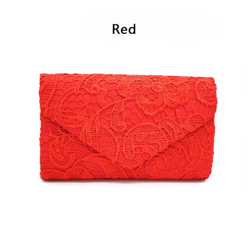 Litthing classical Style Women Handbags Solid Clutches Beautiful Girl Handbags Bags For Women: Red