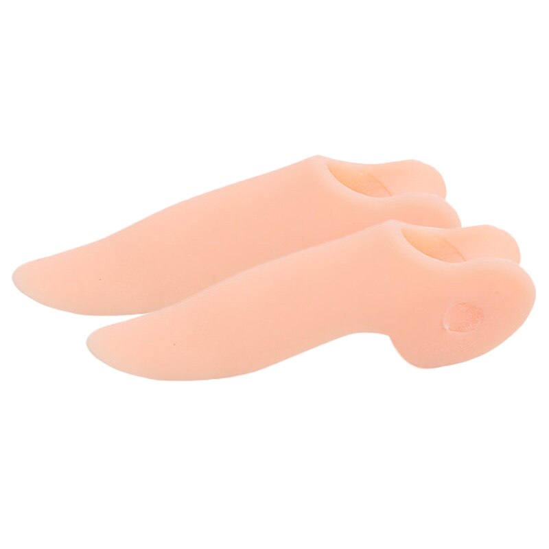 2pc Little Toe Varus Separator Bone Corrector Straightener Silicone Gel Foot Bunion Hallux Valgus Point Fingers Protector TSLM1: C