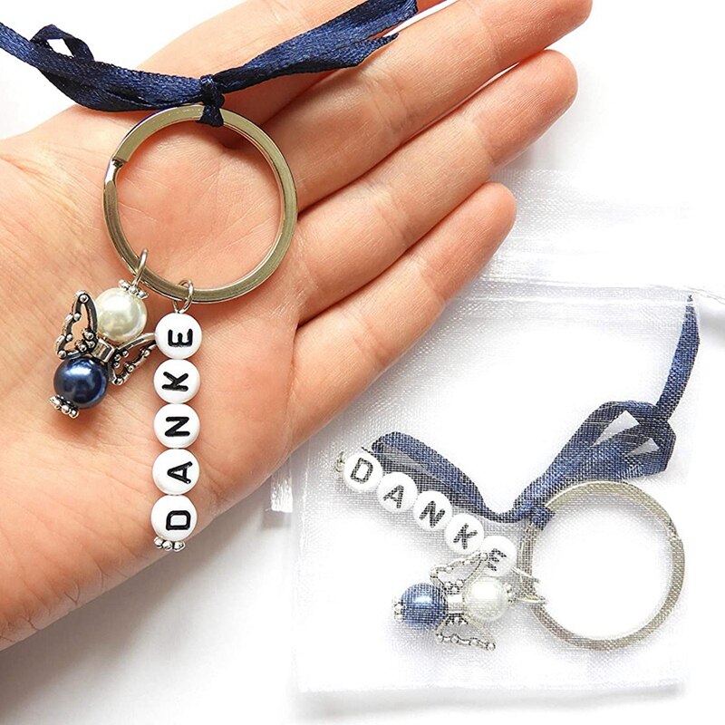 15 sleutelhanger organza zakjes bedankjes bruiloft doop kerstmis verjaardag communie bevestiging