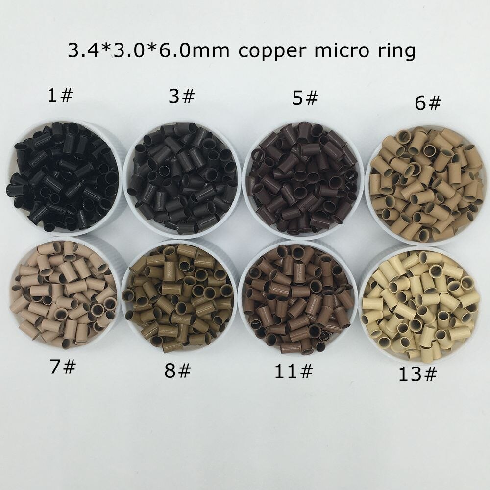Copper Micro Rings 3000 Stuks Koper 3.4*3.0*6.0 Micro Ringen Haarverl... – Grandado