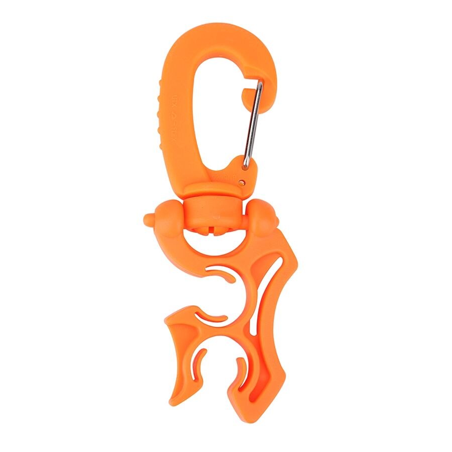 Doppel-bcd-schlauchhalter mit clip-schnalle, doppel-bcd-clip, regler-halteschnalle zum tauchen und schnorcheln: Orange