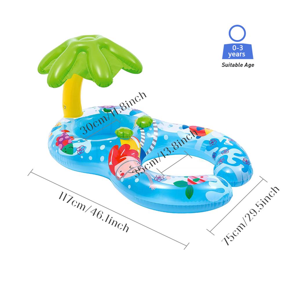 1-3 år babypool flyta uppblåsbar simring förälder barn aktivitet pool flyta leksak gonfiabili solskydd