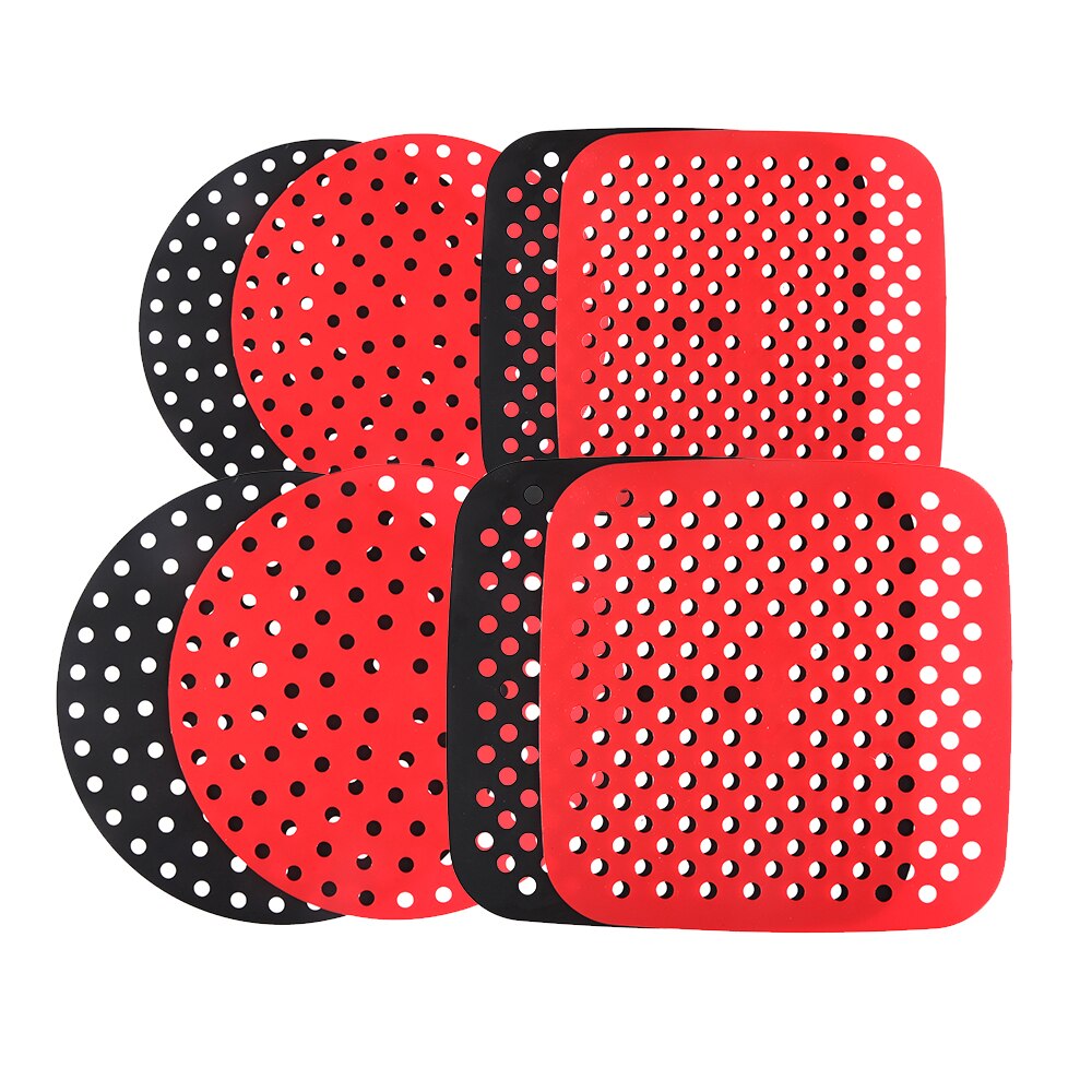 2pcs Silicone Air Fryer Liner Steamer Pad Air Fryer Accessory Kitchen Baking Liner Cooking Utensils Air Fryer Baking Paper