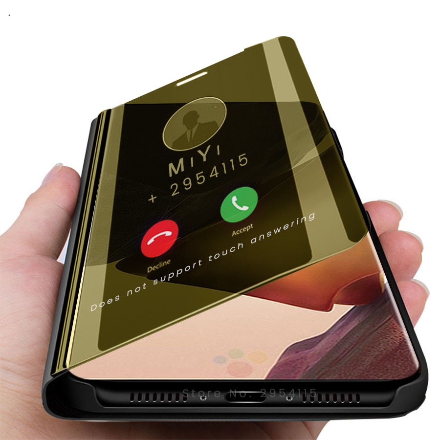 Hoesje voor samsung note 20 ultra hoesje smart mirror flip hoesje voor samsung galaxy note 20 ultra 5g telefoonstandaard coque 6.7 '' 6.9 ''