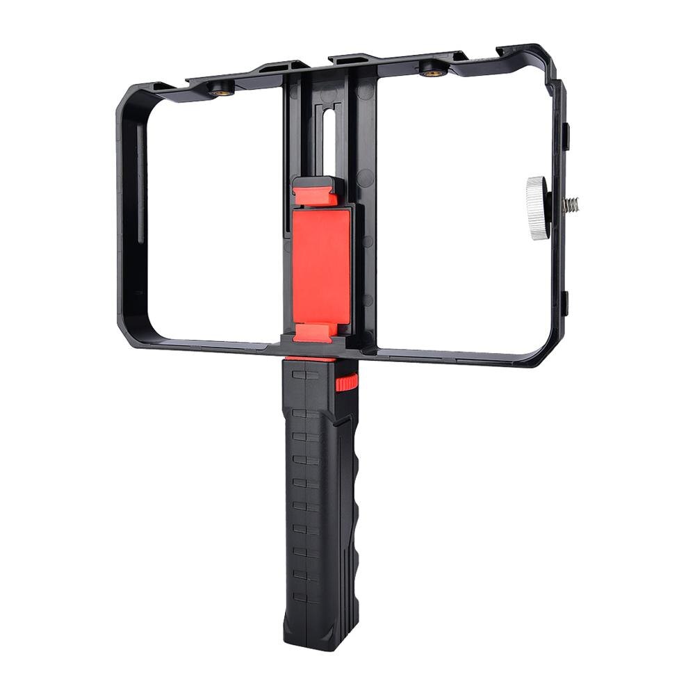 Smartphone Clip Video Camera Cage Stabilizer Film Making Rig Stand Mobile Phone Holder Hand Grip Bracket Support Mount: Default Title