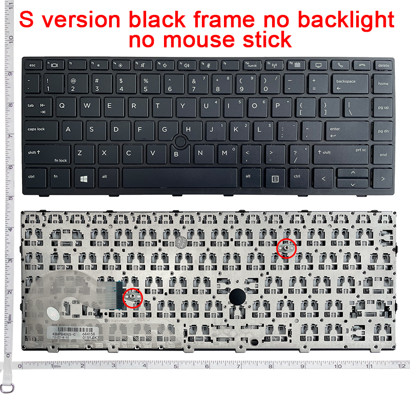 US/RU/SP/UK/LA/FR laptop keyboard FOR HP EliteBook 745 840 G5/G6 846 G5/G6 848 G5/G6 Zbook 14U G5/G6 HSN-I17C-4/I13C-4 I24C MT44: PURPLE