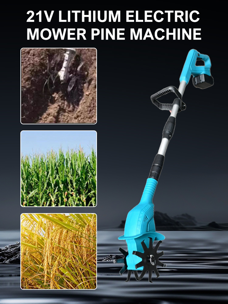 Cultivator 21V elektrische helmstok voor Makita batterij 4 messen elektrische grasmaaier draadloze grastrimmer tuingereedschap (GEEN batterij)