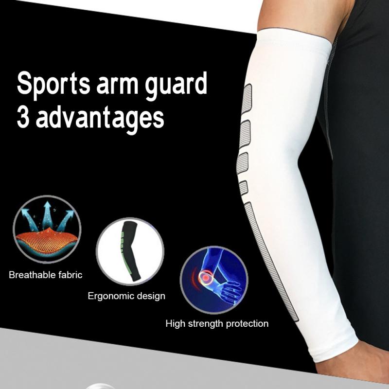 Basketball Armguard Sports Protective Gear Tennis Riding Taekwondo Breathable Warm Long Bracers Sleeve Sunscreen Arm Set