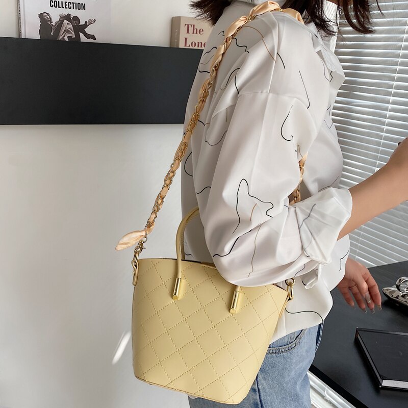 Weiche pu-leder-umhängetaschen für damen, beliebt Ich bin koreanischen stil, niedliche Eimer-Tasche, Bote Tasche mit einer schulter.