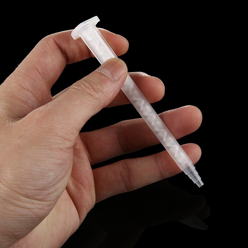50pcs MA5.4-17S PP Static Mixer Mixing Nozzle AB Plastic Mixed Glue Nozzle 103.6mm for Epoxy Resin Adhesive Tool 50ml