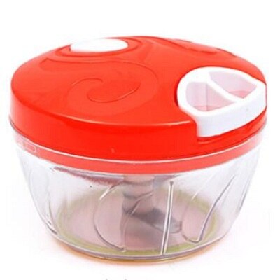 Multifunctionele Pull Touw Fruit Groente Twist Shredder Handmatige Vleesmolen Crusher Knoflook Cutter Groente Chopper Slicer: Rood