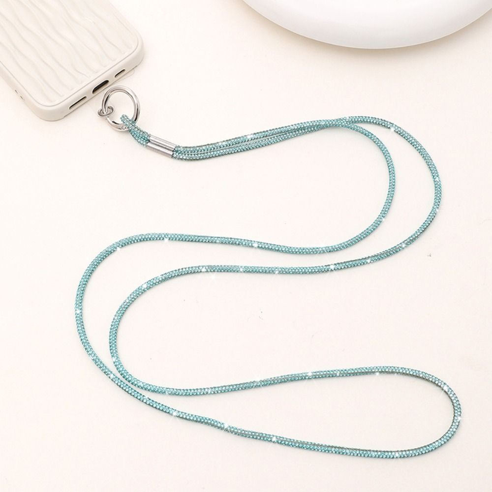 1pc Bright Rhinestone Phone Lanyard Crystal Bling Bling Phone Case Chain Straps Diamond Phone Anti-lost Rope Phone Accessories: Yellow / Gold