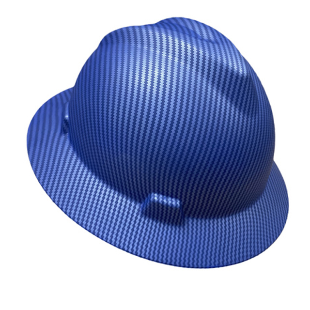 Volledige Rand Harde Hoed Creatieve Patroon Afdrukken Veiligheidshelm Unisex Zonnescherm Lichtgewicht Constructie Werk Cap: matte blue
