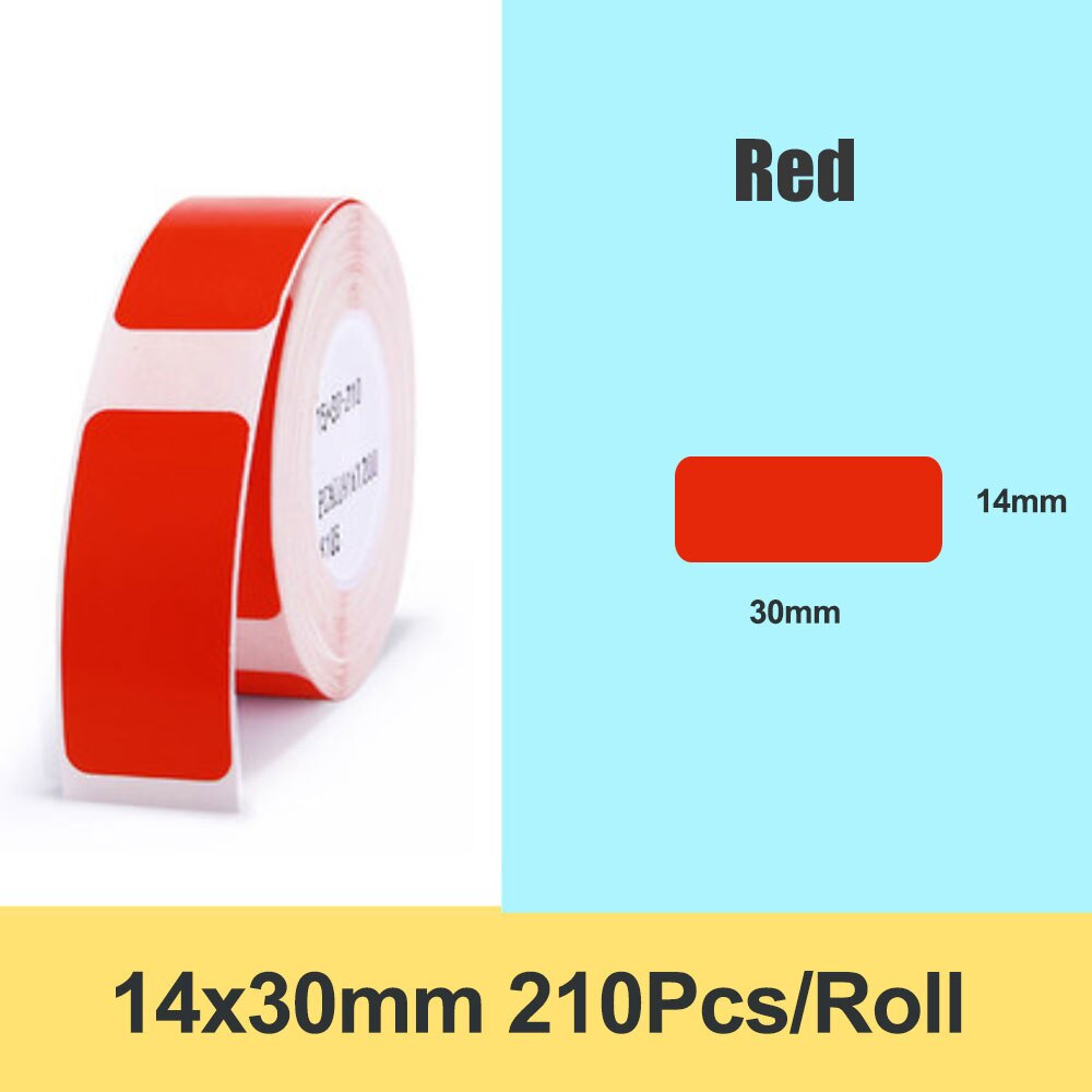 Niimbot D11 Afdrukken Label Artikelen Waterdicht Anti-Olie Scheurbestendig Prijs Label Pure Kleur Krasbestendig Label papier: Licht Rood