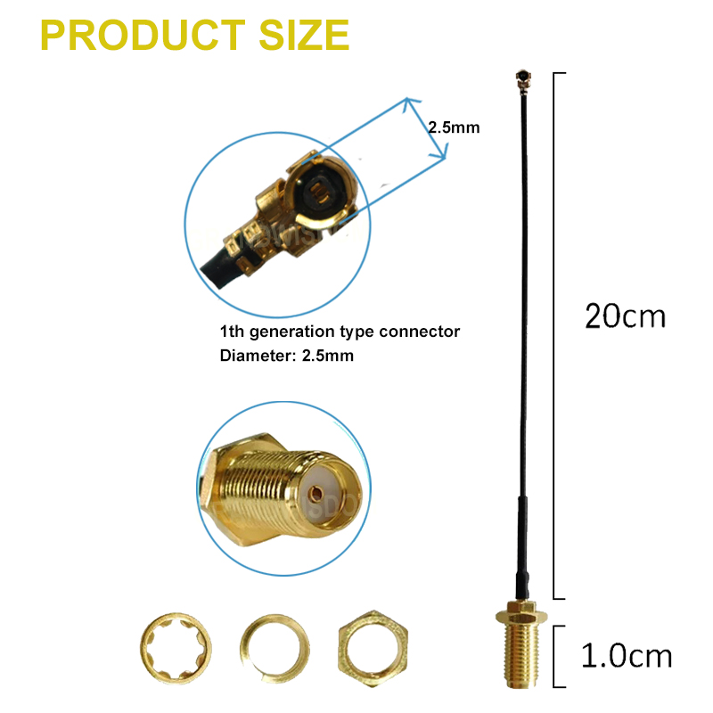 GWS 5PCS 2.4GHz 5.8Ghz Antenna 8dBi SMA male Dual Band wifi Antena wireless router meshtastic antenna direcional RG1.13 PIGTAIL