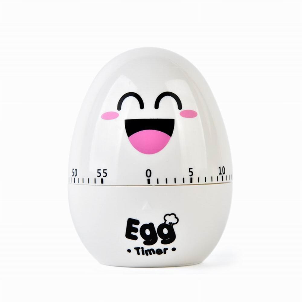 Mechanical Kitchen Timer Alarm Clock 60 Minutes Cartoon Egg Shape Kitchen Cooking Egg Timer Reminder minutnik kuchenny 25: White