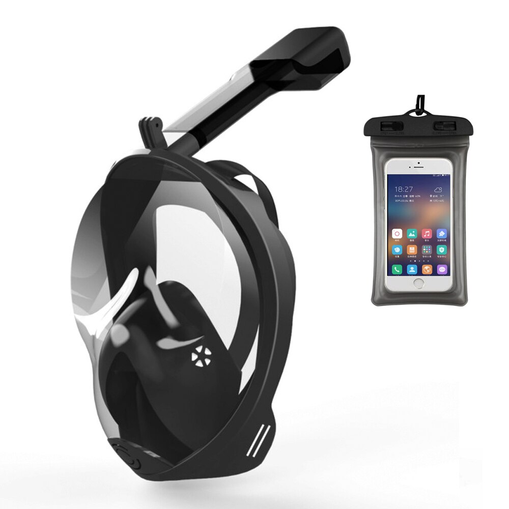 Full Face Snorkel Mask - Panoramic Anti-Fog - Waterproof Bag Included - for Adults & Kids