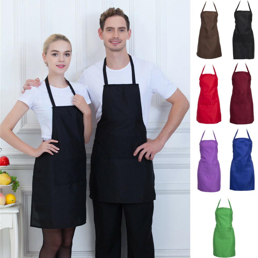 Mannen En Vrouwen Schorten Familie Keuken Chef Schort Restaurant Koken Bakken Jurk Mode Schort + Pocket 13 Kleuren optionele