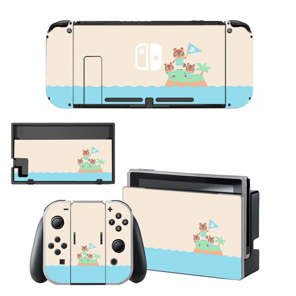 Animal Crossing Screen Protector Sticker Skin for Nintendo Switch NS Console Dock Charger Stand Holder Joycon Controller Skin: BYSNS0055