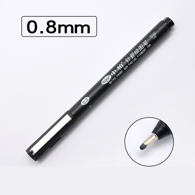 1pc koukkulinjaa kynätaide tussit kynät piirustussetti lapsille maalauskoulu taidetarvikkeet liner korealaiset paperitavarat: 0.8 mm