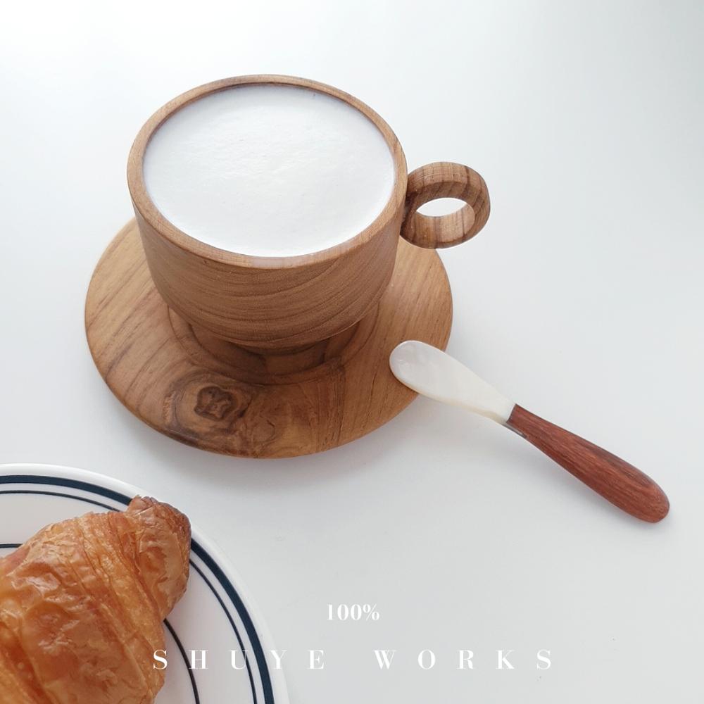 Taza de café de madera hecha a mano, vaso alto de vino tinto, fondo plano, leche Latte, artesanías, taza de cerveza reutilizable con mango, 150ml, 1 ud.