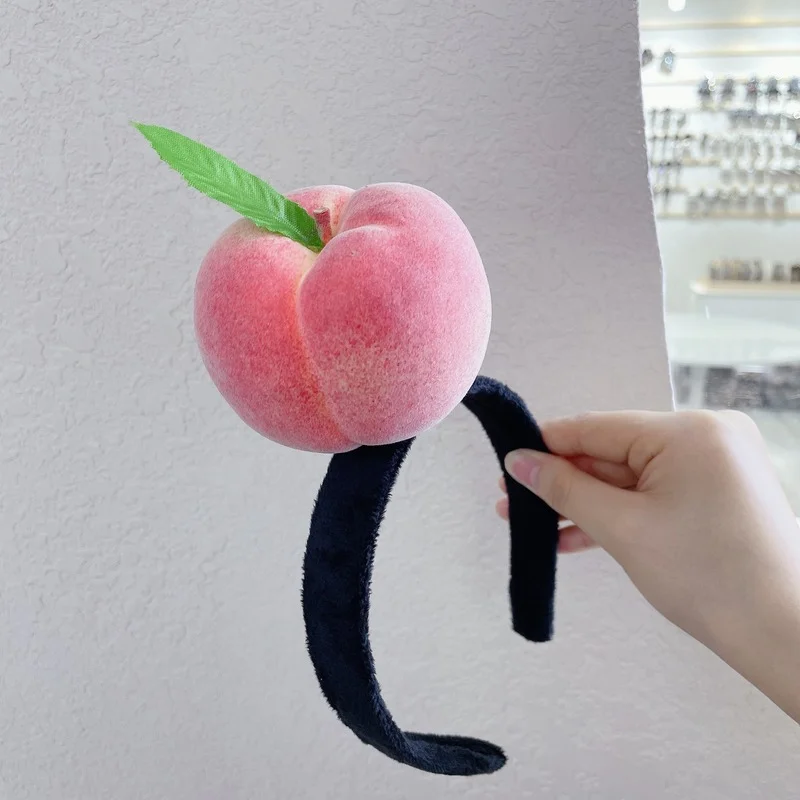 Diadema de frutas y verduras para adultos y niños, de zanahoria, plátano, pan, bandas de pelo de animales, disfraz de Halloween de felpa, Cosplay