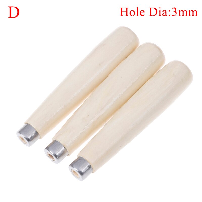 Mango de madera para limar, herramienta apta para el hogar, anillo de acero inoxidable, madera dura, DIY, 3 uds.: Naranja