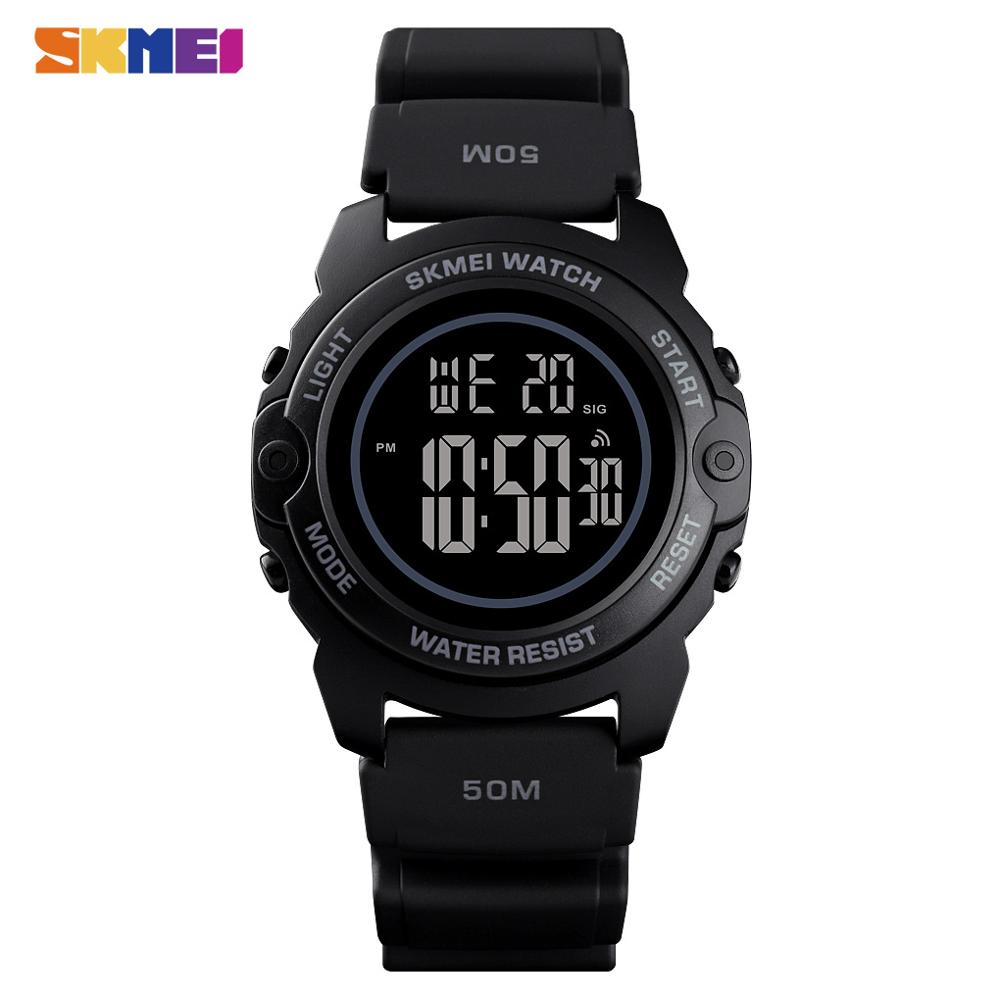 SKMEI Digitale Jungen freundlicher Uhren Zeit Chrono freundlicher Uhr Wasserdicht Camo Sport Stunde Uhr Junge Teenager Armbanduhren: Schwarz