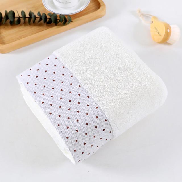 Stort bomuld badehåndklæde tykke håndklæder hjem badeværelse hotel til voksne børn badhanddoek toalha de banho serviette de bain: Hvid / 3 stk (2 stk  s 1 stk l)