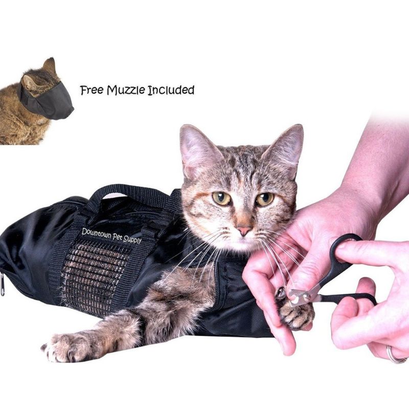 Multipurpose Cat Grooming Bag Durable Cat Restraint Carrier Bag Muzzle Bathing Nail Cut Cleaning Beauty Pet Supplies Storage Sac