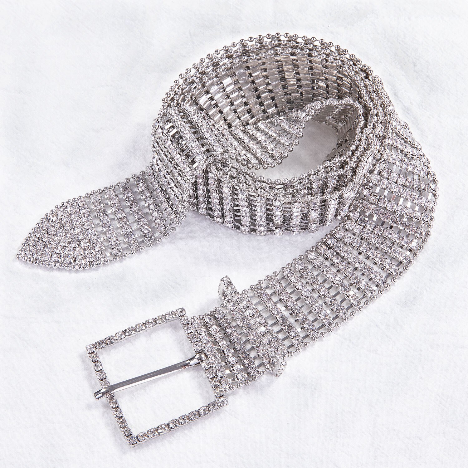 Luxe strass-steentjes voor dames, brede riem, zilver, bruid, bruiloft, kristal, diamant, tailleketting, riemen, barry.wang 1017: Brpd -1017