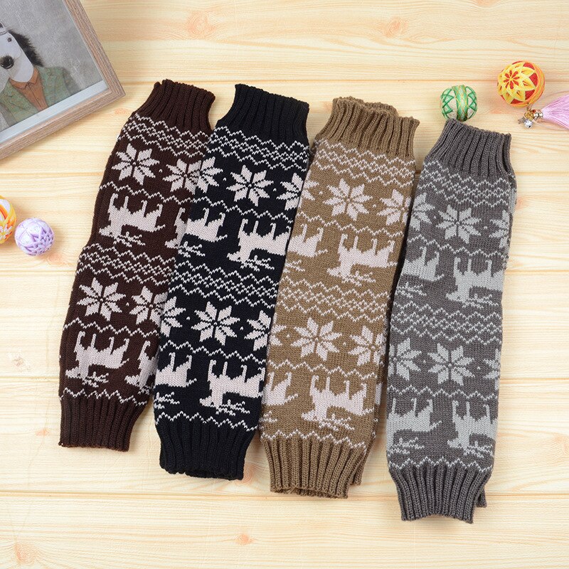 Lady Jk-calcetín de punto hasta la rodilla, ciervo y nieve, calentador de piernas para mujer, Invierno , Casual, Jacquard, alce