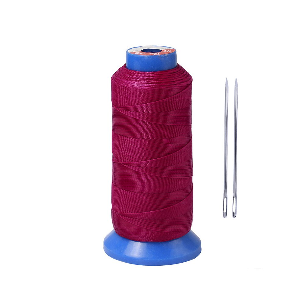 Round Waxed Thread Waxed Hand Leather Stitching Cord Sewing Circular 500D Wax Line 0.55mm Polyester Hand Leather Needles: 2