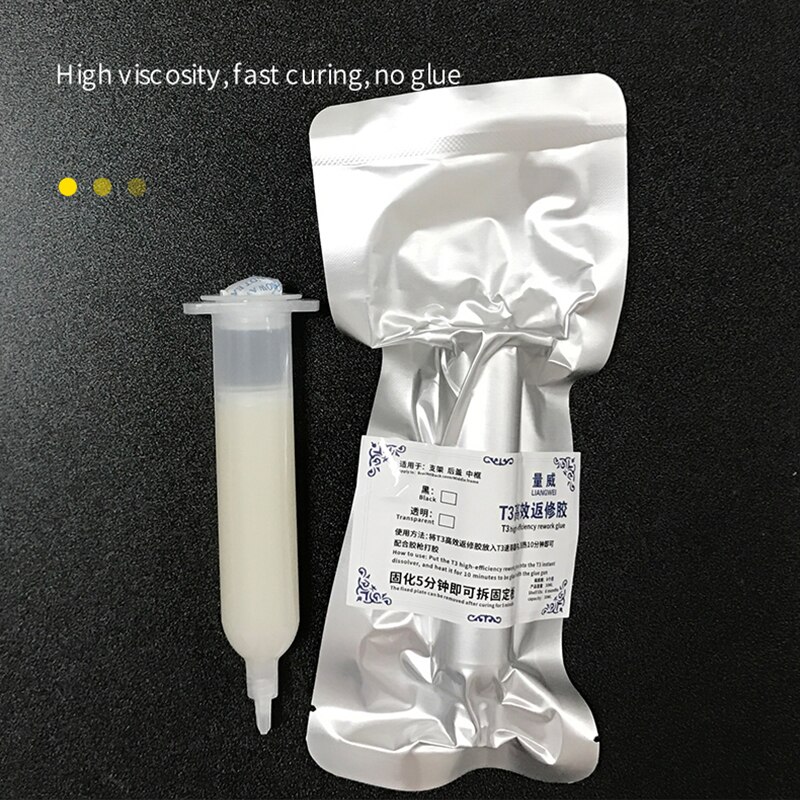 LW-T3 instant dissolver High efficiency repair glue for mobile phone Solid pur glue For iPhone x screen frame bracket back cover