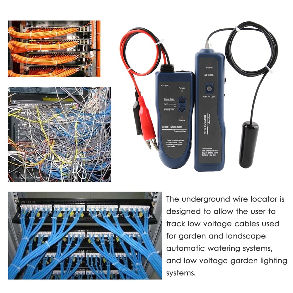 Underground Wire Locator NF-816L Underground Cable Detection Instrument Concealed Wiring Line Finder Rechargeable Wire Finder