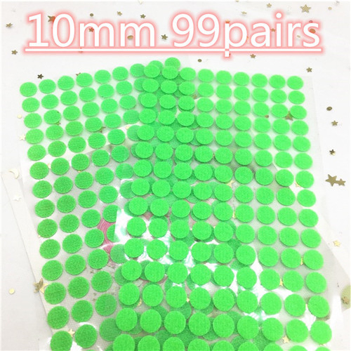 40pair 25mm Colorful Velcros Adhesive Self Adhesive Fastener Tape Hooks And Loops Strong Glue Magic Tape Dot Sticker Nylon Disc: 10mml frut green 99p