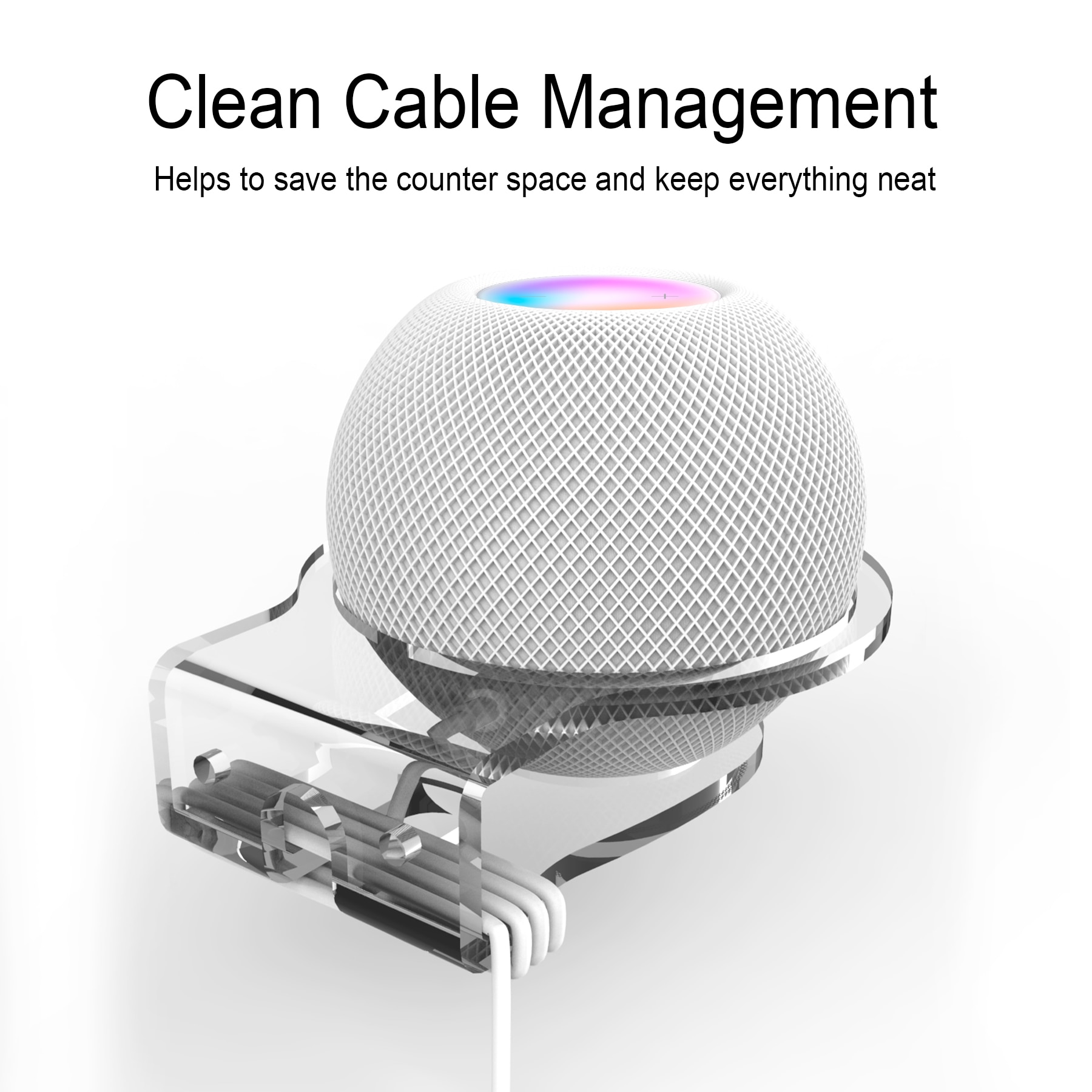 Uchwyt ścienny do montażu na ścianie uchwyt do głośnika HomePod Mini oszczędność miejsca półka ścienna z układem przewodów do ministojak HomePod