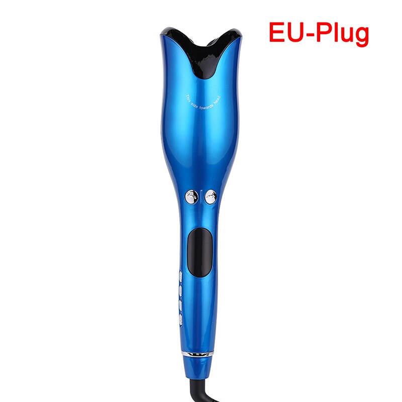 Automatic Curling Iron Air Curler Rotating Air Curly Wave Hair Styling Tool: Blue-EU